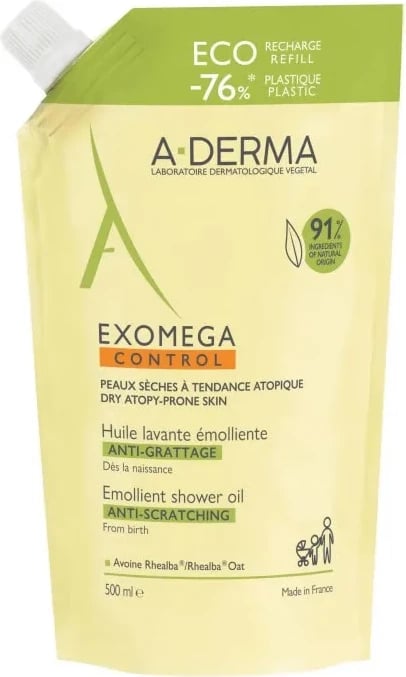 Vaj për dush A-Derma Exomega Eco Bath and Shower Oil Refill unisex 500ml