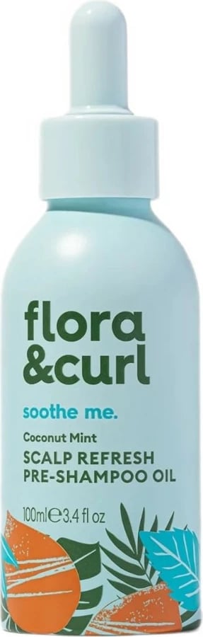 Vaj për flokë për femra Flora & Curl Coconut Mint Scalp Refresh Pre-Shampoo Oil 100ml