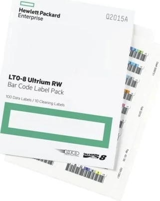 Pako etiketa barkodi për kaseta LTO-8 Ultrium HPE Q2015A, 100 copë, e bardhë