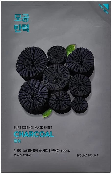 Maskë fytyre për femra Holika Holika Pure Essence Mask Sheet Charcoal, 23ml