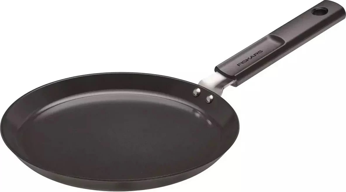 Tigan për petulla Fiskars Hard Face 22 cm, i zi
