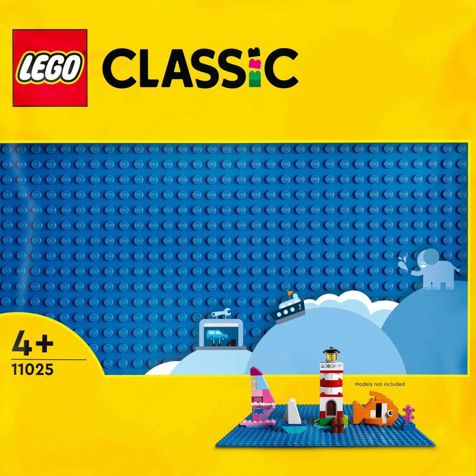 Set ndërtimi LEGO Classic Blue Baseplate, 11025, plastikë, shumëngjyrësh