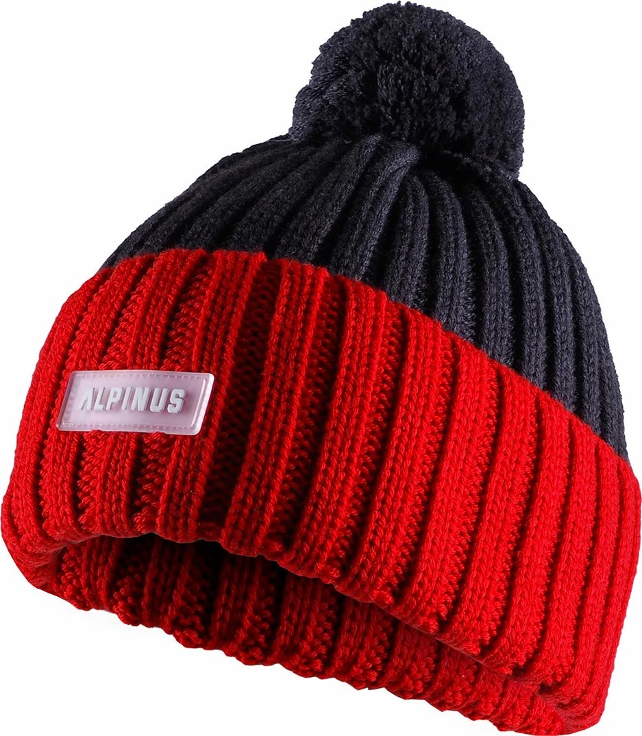 Kapelë dimri unisex Alpinus, kuqe-gri