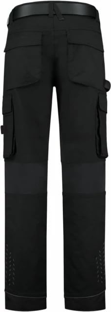 Pantallona Pune Malfini Twill Cordura Stretch për Meshkuj dhe Femra, të Zeza