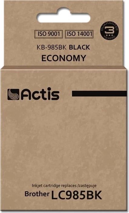 Ngjyrë zëvendësuese Actis KB-985BK ink për Brother LC985BK, 28.5ml, e zezë