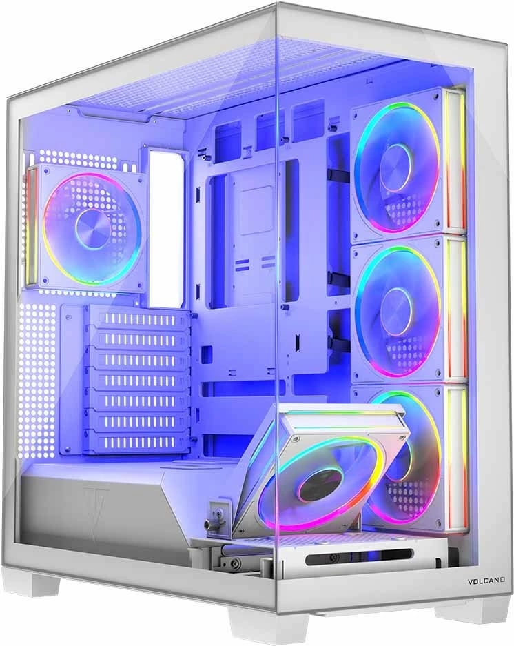 Kasë MODECOM Volcano Stellar 5F ARGB 20, Midi Tower, e bardhë
