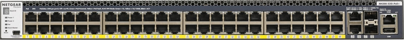 Switch NETGEAR GSM4352PB 48 porte Gigabit PoE+ rackmount