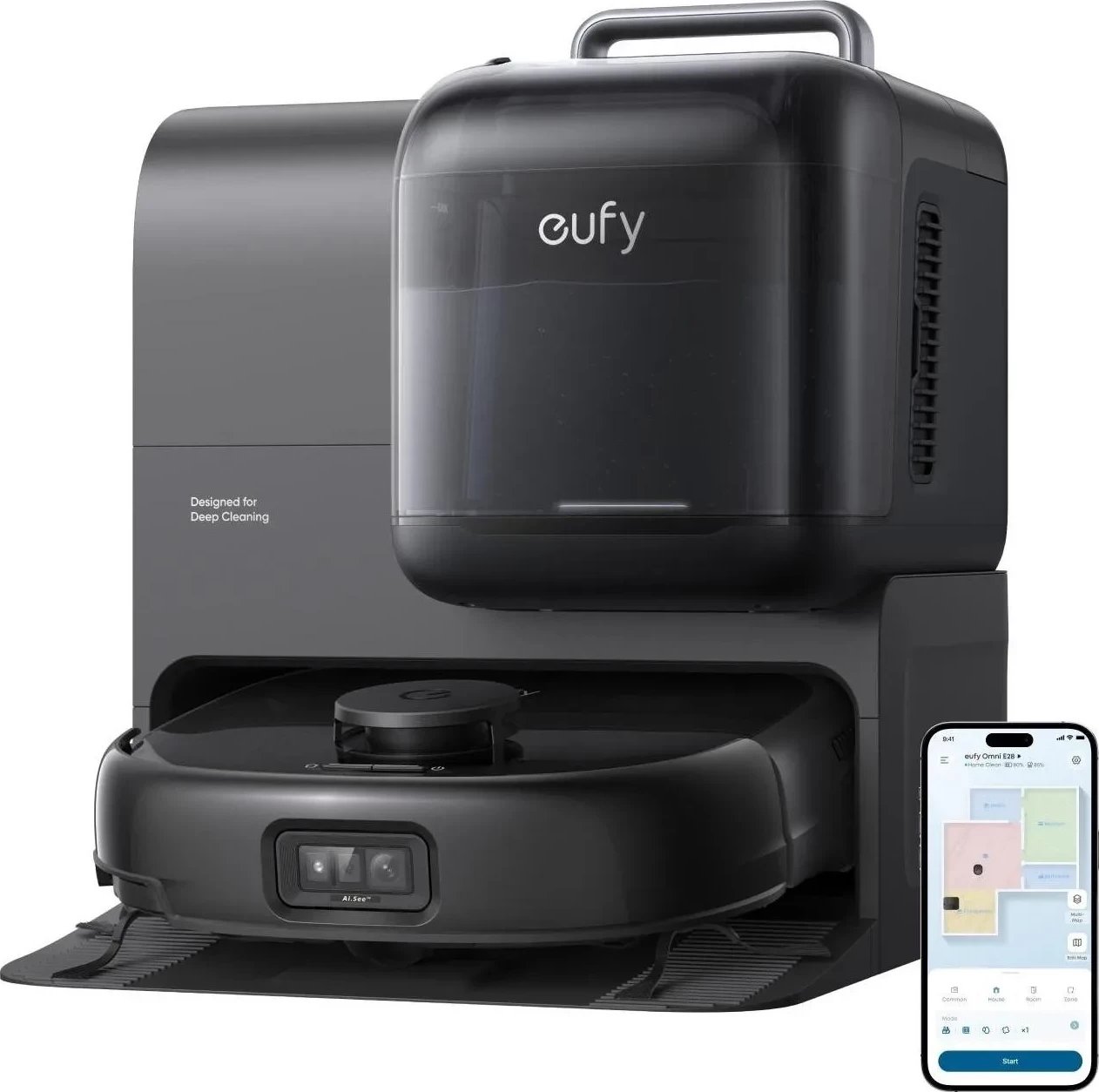 Robot pastrues Eufy Omni E28, smart, 5200mAh, i zi