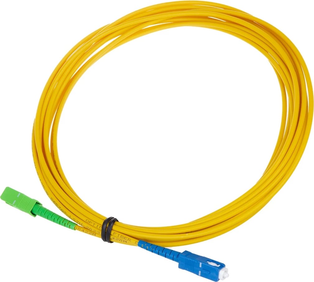 Kabëll optik Maclean MCTV-405, SC/APC-SC/UPC, 15m, Verdhë