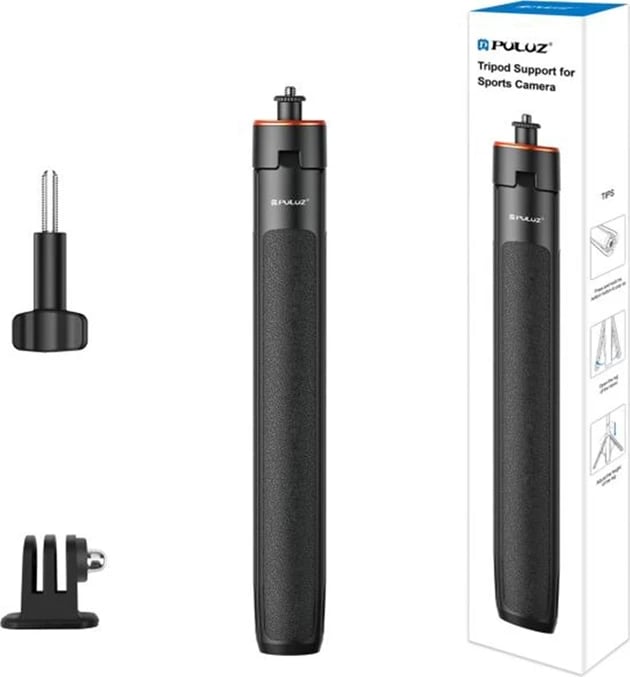 Tripod Puluz PU731B për kamera sportive, 1.4m, alumini, i zi