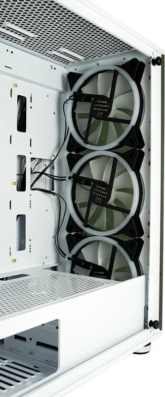 Kasë LC-Power Gaming 803W RGB, Midi Tower, xham i temperuar, e zezë/e bardhë