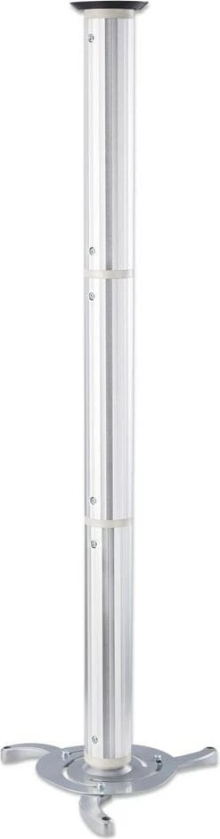 Mbajtës projektori MANHATTAN universal, tavan, rrotullim 360°, lartësi 13-106cm, 10kg, argjend