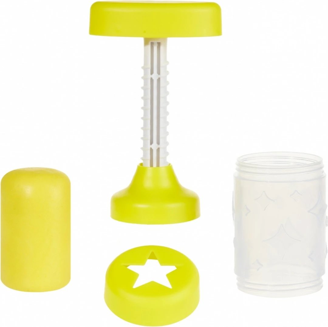 Set plasteline Wonder Factory Never Dry Dough me ekstruder, MGA, 72g, e verdhë