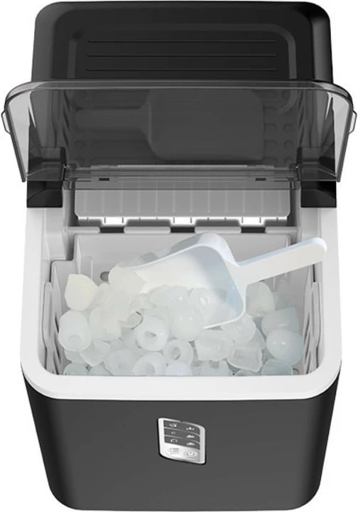 Aparat akulli, Lafe, IceTwist PRO LAFLOD47684, 12 kg/ditë, rezervuar ujit 1.5 L, vetëpastrim, rregullim madhësie kubave, zi