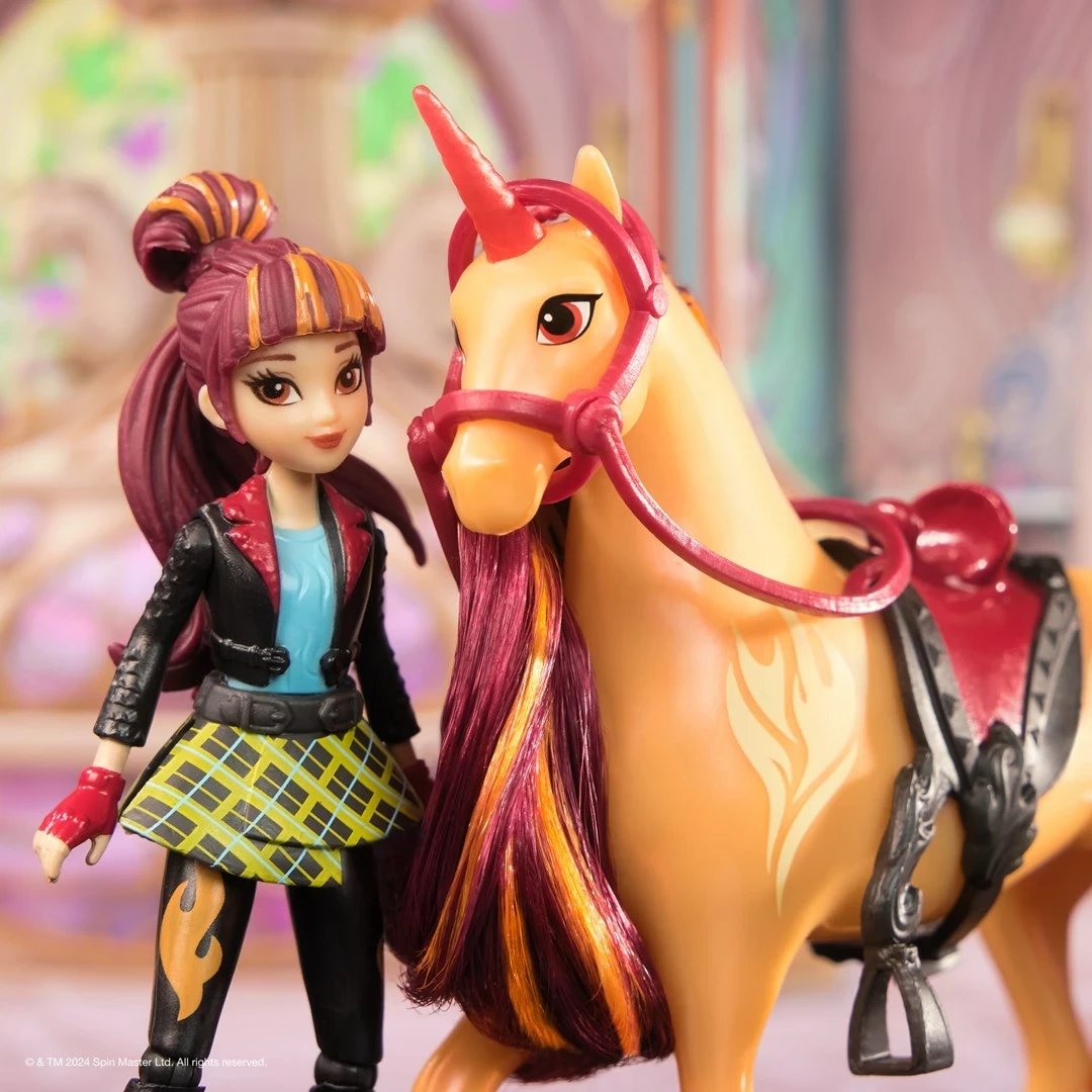 Lojë me kukulla SPIN MASTER Unicorn Academy Valentina & Cinder, shumëngjyrëshe