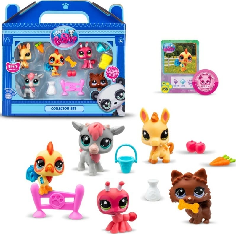 Set lodrash Littlest Pet Shop Farm, Tm Toys, LPS00510, 5 figura, me aksesorë