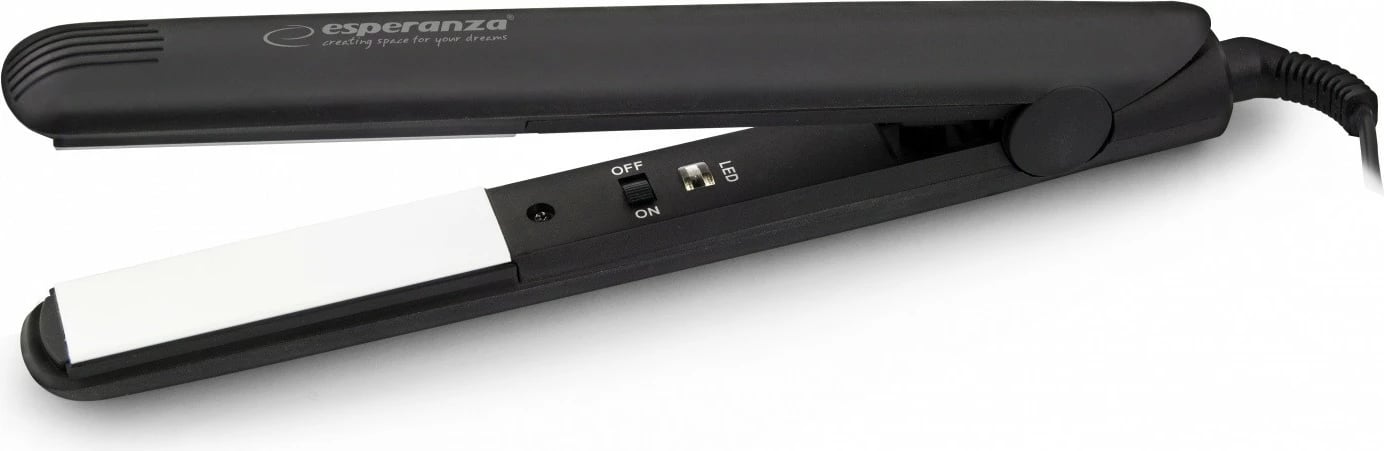 Piaster flokësh Esperanza SMOOTH EBP001, qeramik, e zezë