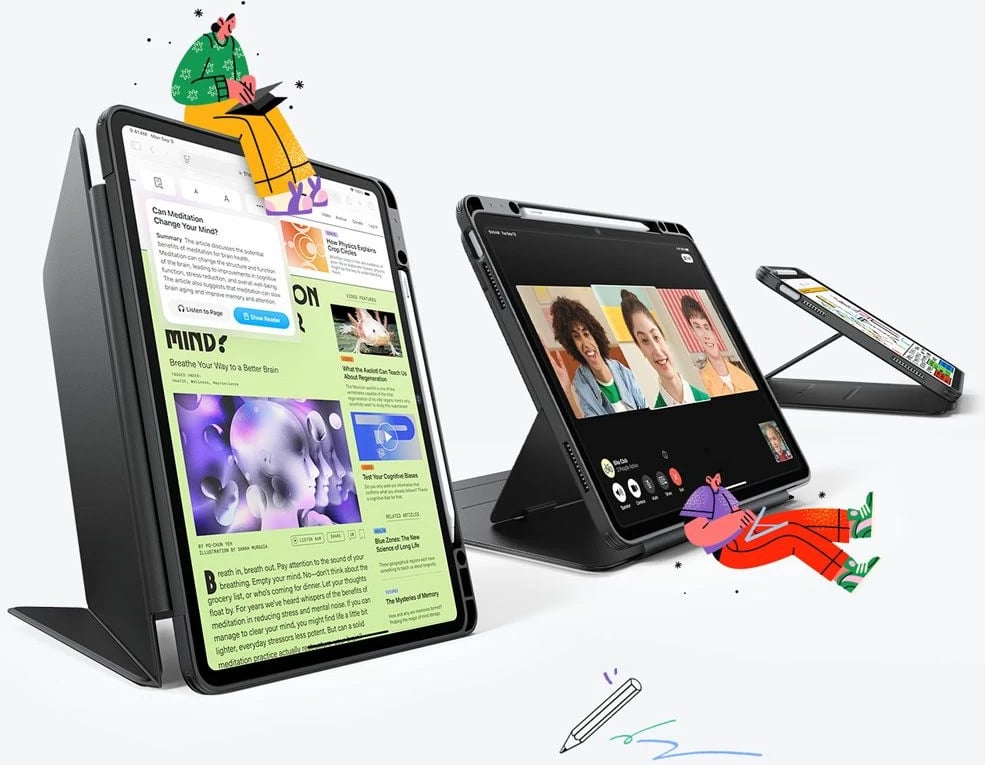 Mbështjellës ESR Flip Hybrid për iPad Air 13" (2024/2025), i zi