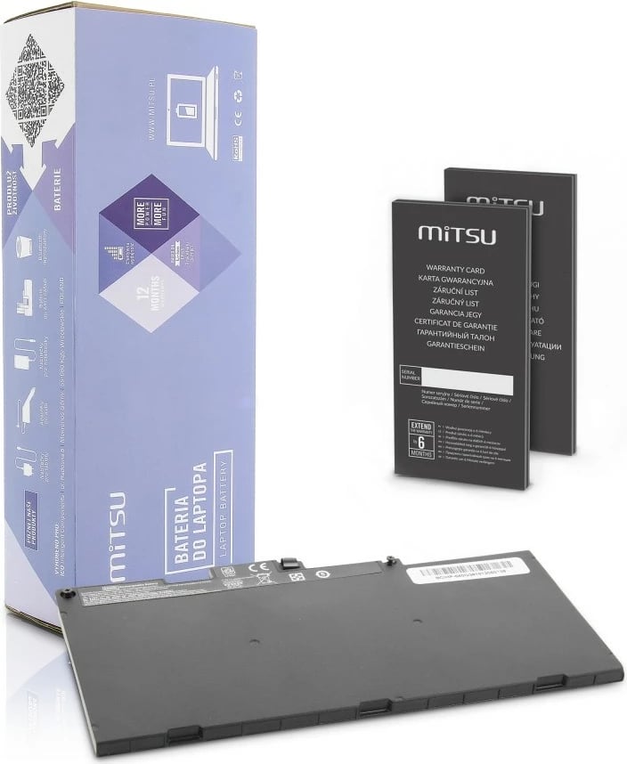 Bateri laptop Mitsu BC/HP-840G3, 4000 mAh, 11.4V, për HP EliteBook/ZBook, e zezë