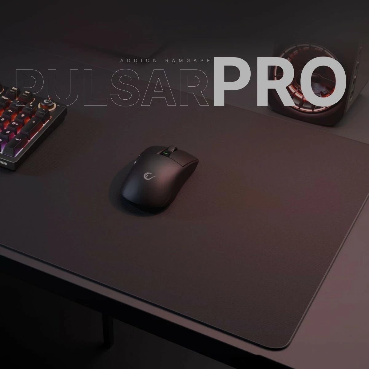 Mauspad Rampage Pulsar Pro M 35x29cm jacquard e zezë