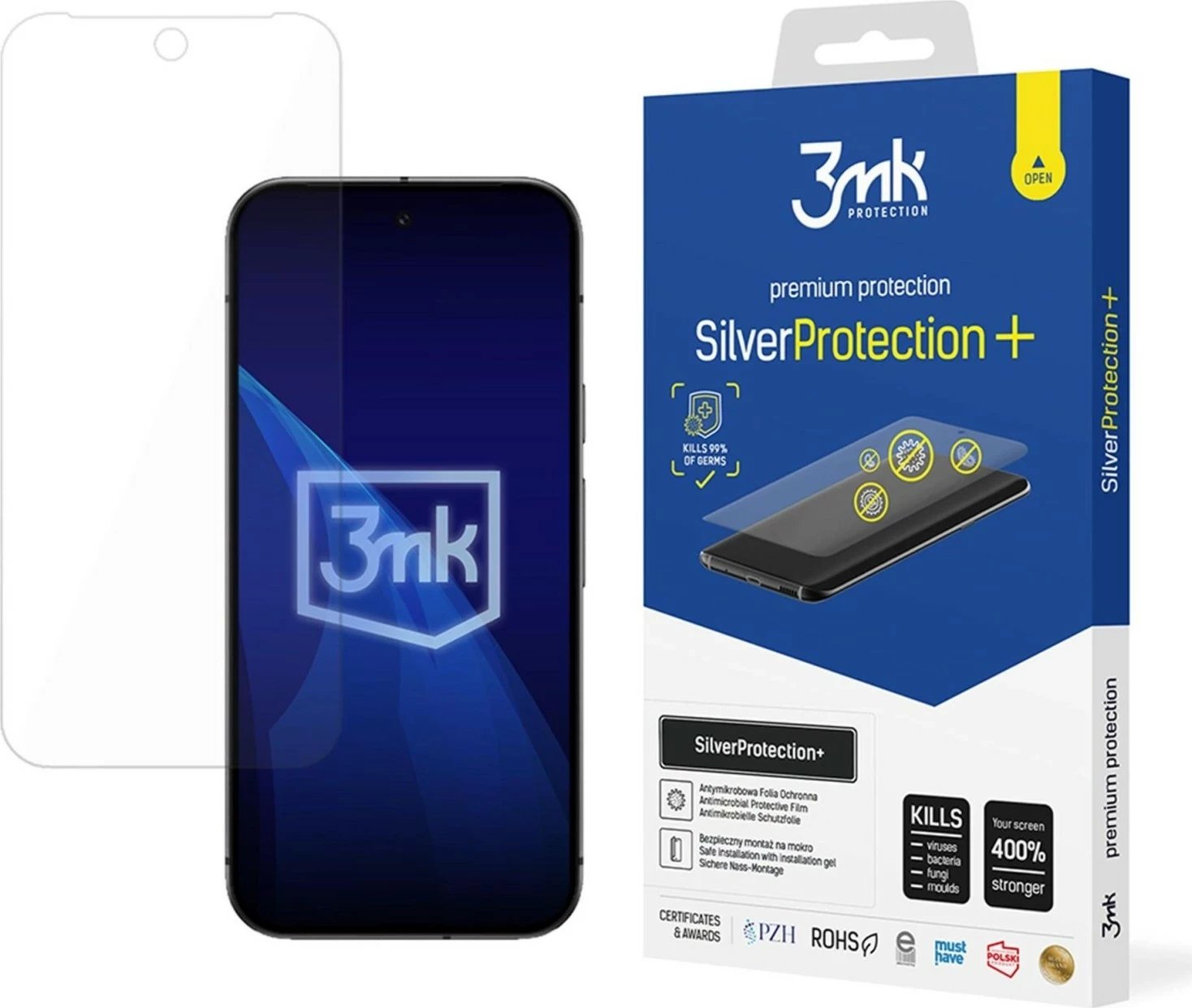 Folie mbrojtëse 3MK SilverProtection+ për Google Pixel 9A, transparente