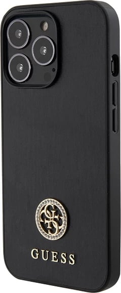 Mbështjellës Guess 4G Strass Metal Logo për iPhone 13 Pro 6.1", i zi