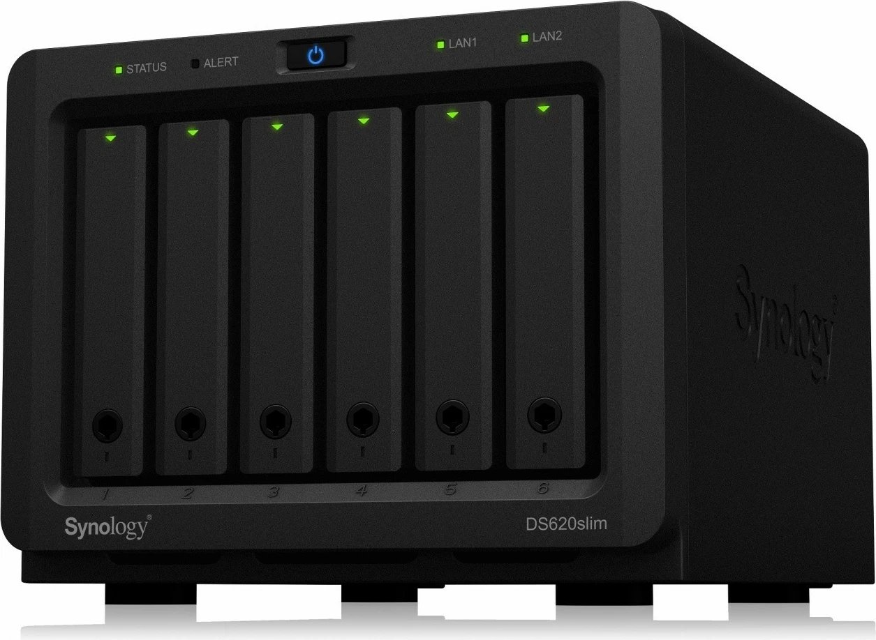Server NAS Synology DS620slim, 2 GB RAM, 6x2.5", Intel Celeron J3355, i zi