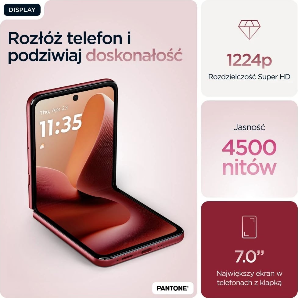 Celular Motorola razr 60 ultra, 16 GB RAM, 512 GB, Bordeaux