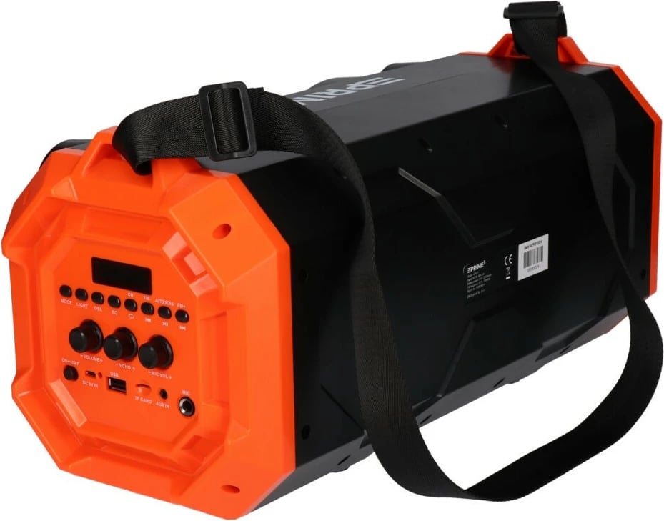 Altoparlant portativ PRIME3 APS31 me Bluetooth dhe karaoke, 100W, i zi/portokalli