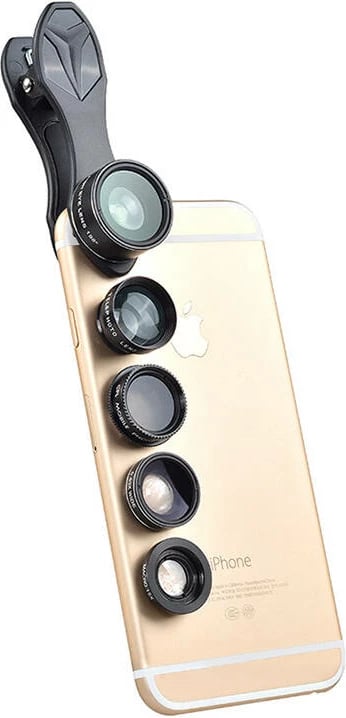 Set lentash për celular Apexel APL-DG5H 5-në-1, e zezë