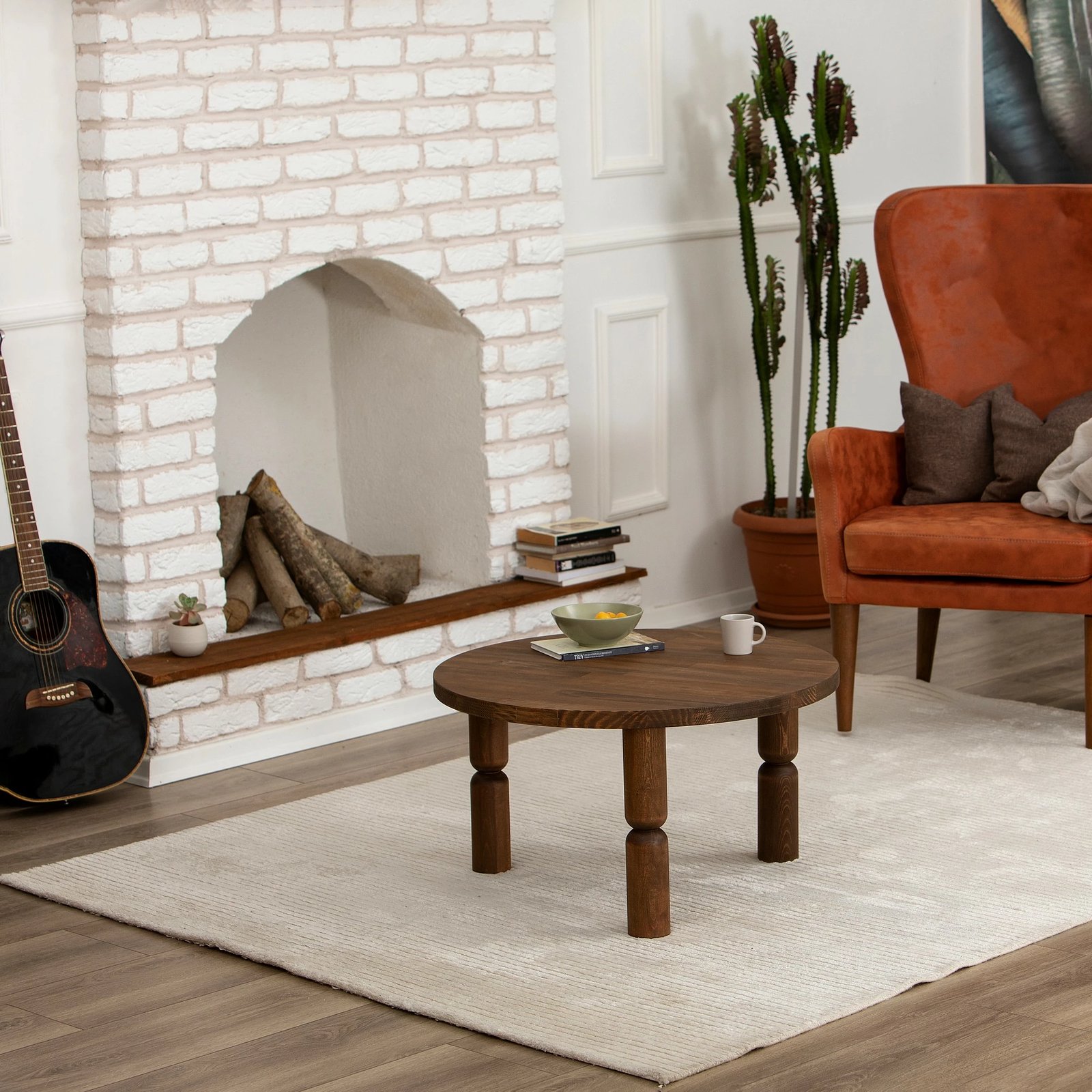 Tavolinë kafeje Skye Decor, Ida 70, ngjyrë arre