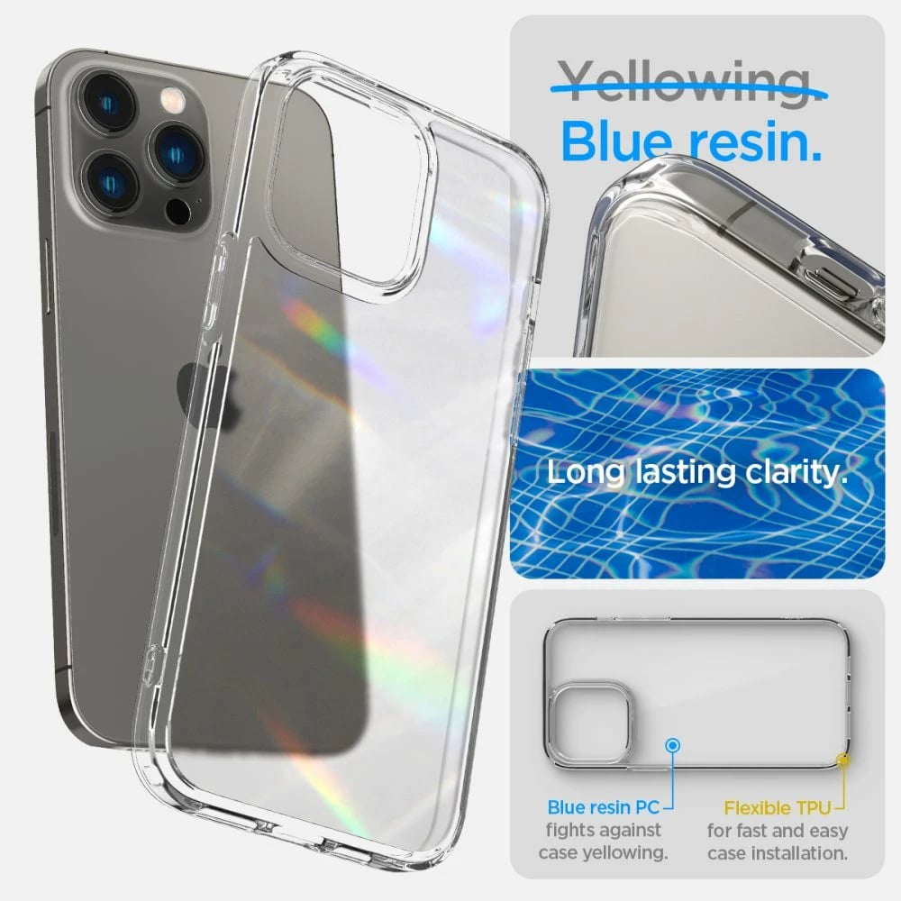 Mbështjellës Spigen Ultra Hybrid për iPhone 14 Pro, Matte Clear