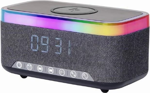 Ora alarmi digjitale Gembird DAC-SPKBT-QC15-BK, Bluetooth, E zezë