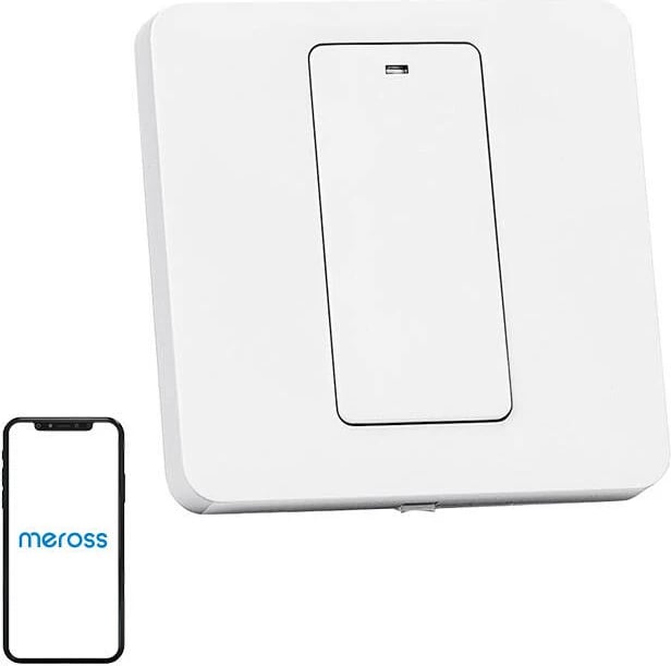 Switch i mençur Meross MSS550X, WiFi, 2 kanale, HomeKit, i bardhë