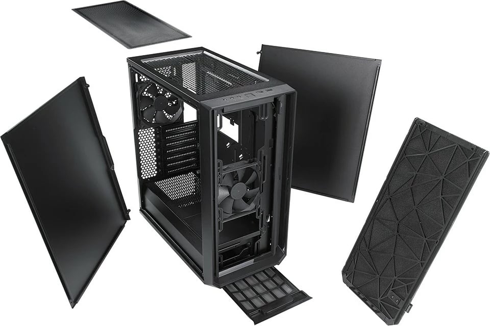 Kasë Fractal Design Meshify C, Midi Tower, PC, ATX, ITX, micro ATX, e zezë Kasë Fractal Design Meshify C, Midi Tower, PC, ATX, ITX, micro ATX, e zezë