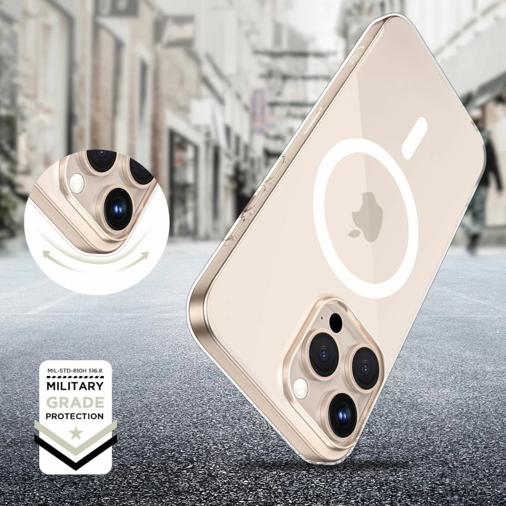 Mbështjellës Tech-Protect FlexAir MagSafe për iPhone 16 Pro, Transparent