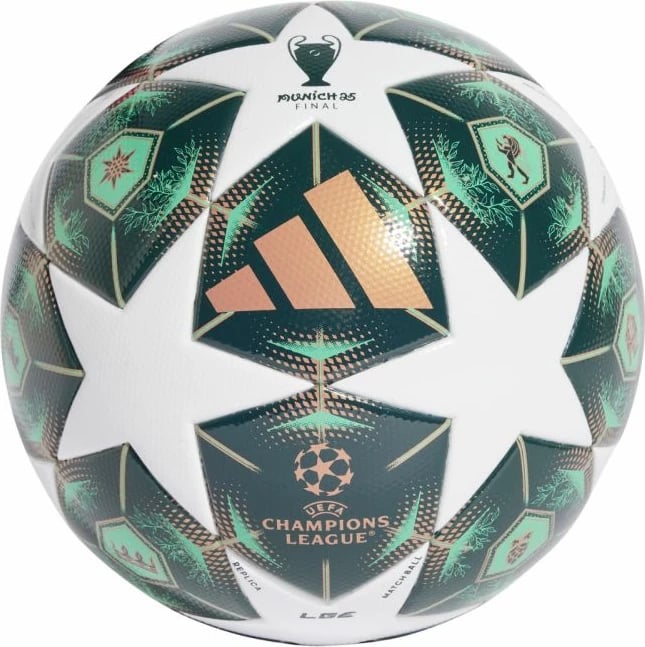 Top futbolli adidas, i bardhë dhe i gjelbër