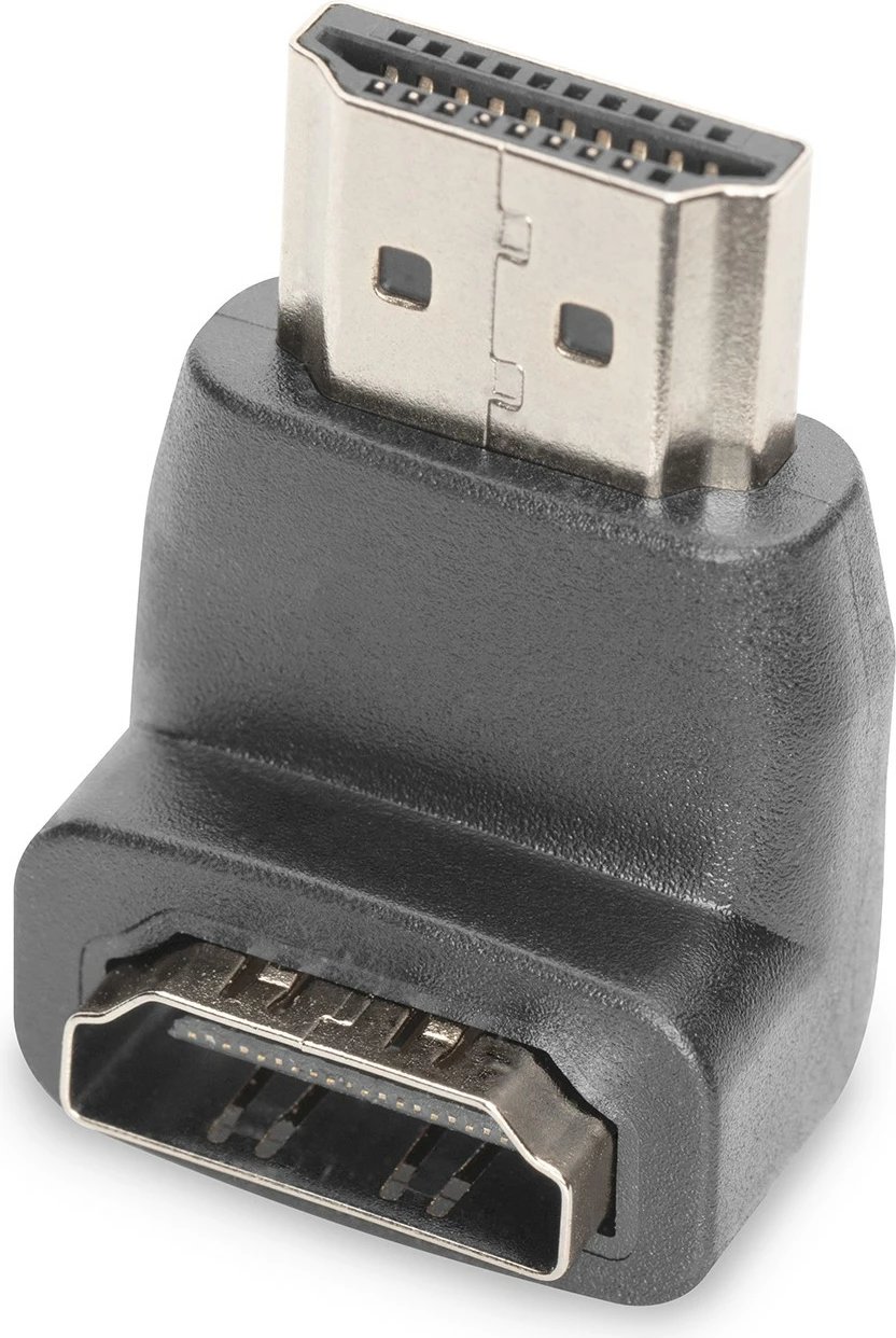 Adapter HDMI Digitus, 90° i lakuar, HDMI Type A, i zi