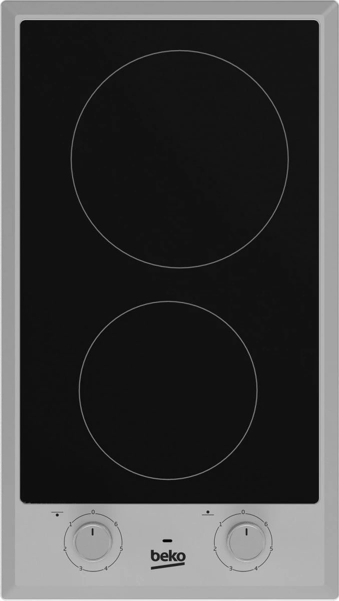 Pllakë qeramike Beko HDCC32200X, 2 zona, e zezë/inox