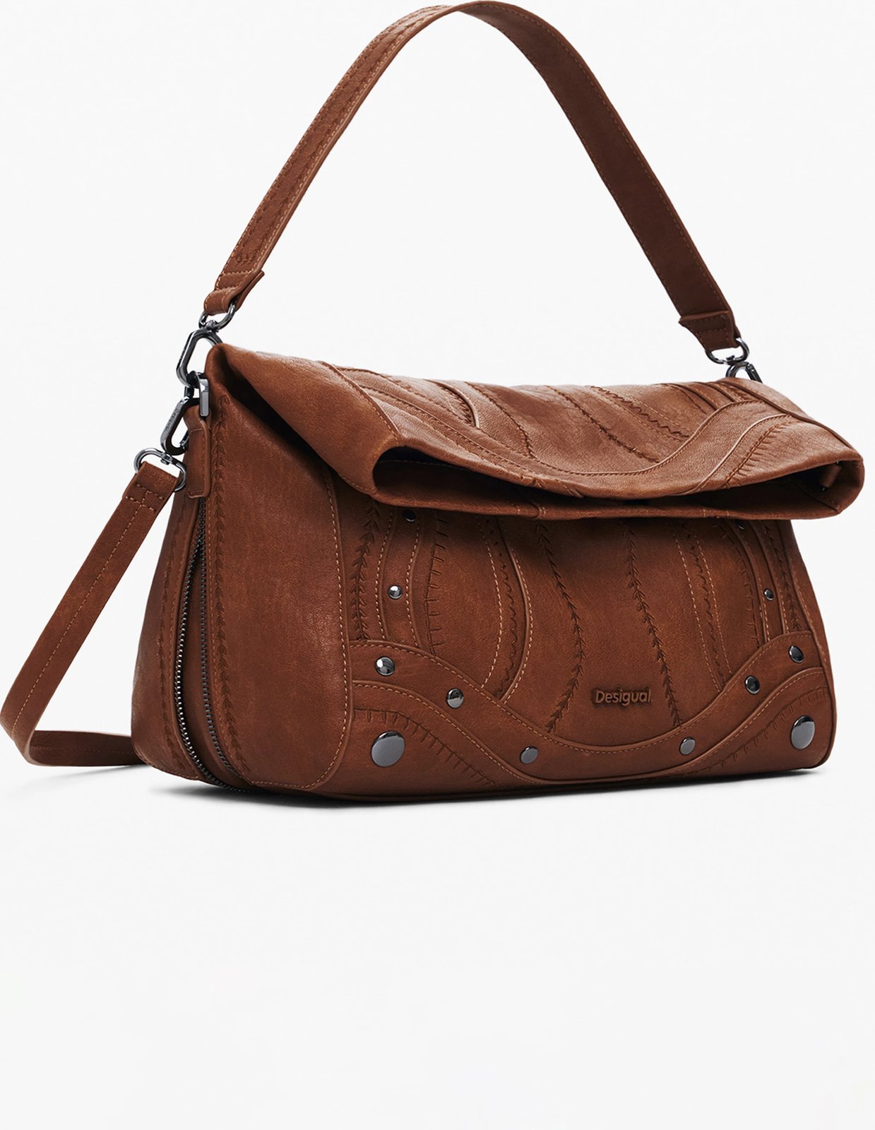 Çantë DESIGUAL EMBRO PATCH LOVERTY BAG femra, kafe