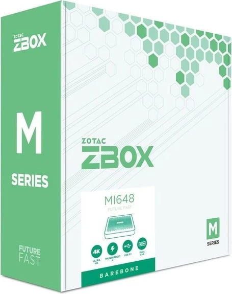 Mini PC Zotac ZBOX edge MI648, Intel Core i5, 64GB, Wi-Fi 6, 0.64L