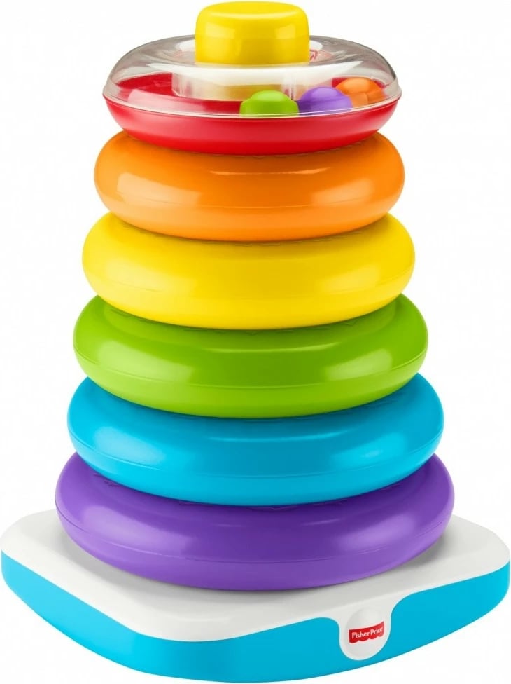 Piramidë me rrathë Fisher Price GJW15, shumëngjyrëshe, për fëmijë