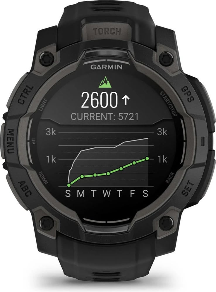 Smartwatch Garmin Instinct 3 AMOLED, 4 GB, GPS, e zezë