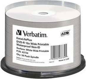DVD-R Verbatim DataLifePlus 4.7 GB, 50 copë