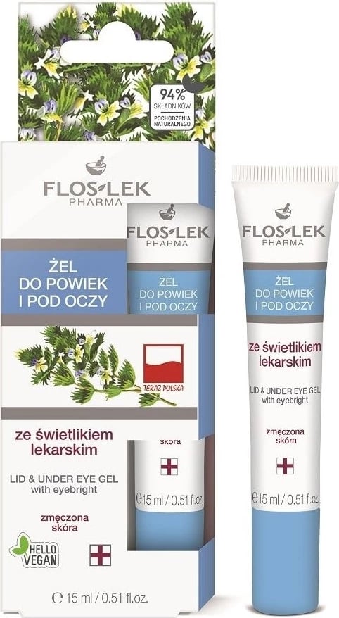 Xhel për sy dhe nën sy Floslek me marshmallow mjekësor për femra, 15ml