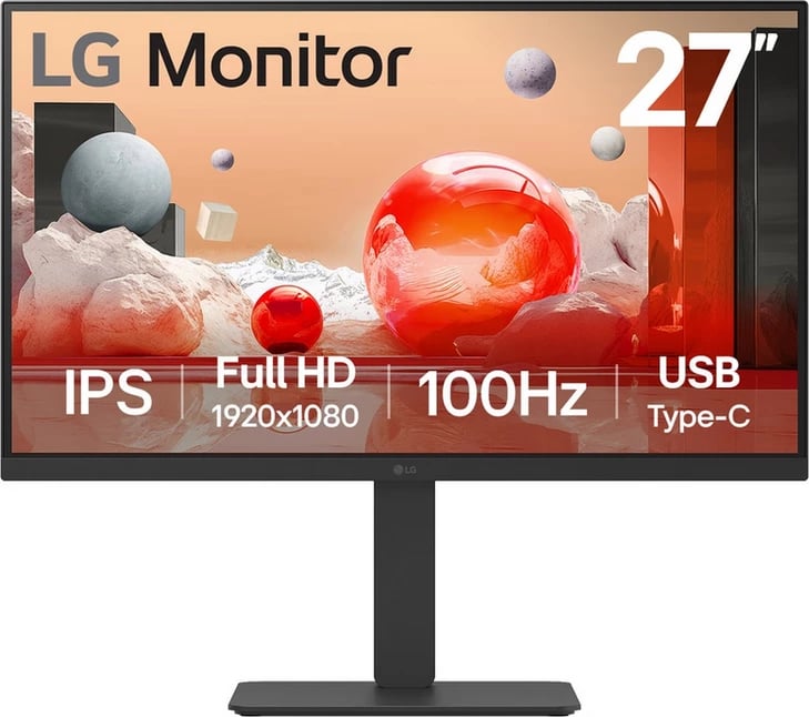 monitor, LG, 27BA650-B.AEU, 27 inç Full HD 100Hz IPS, USB Type-C, i zi