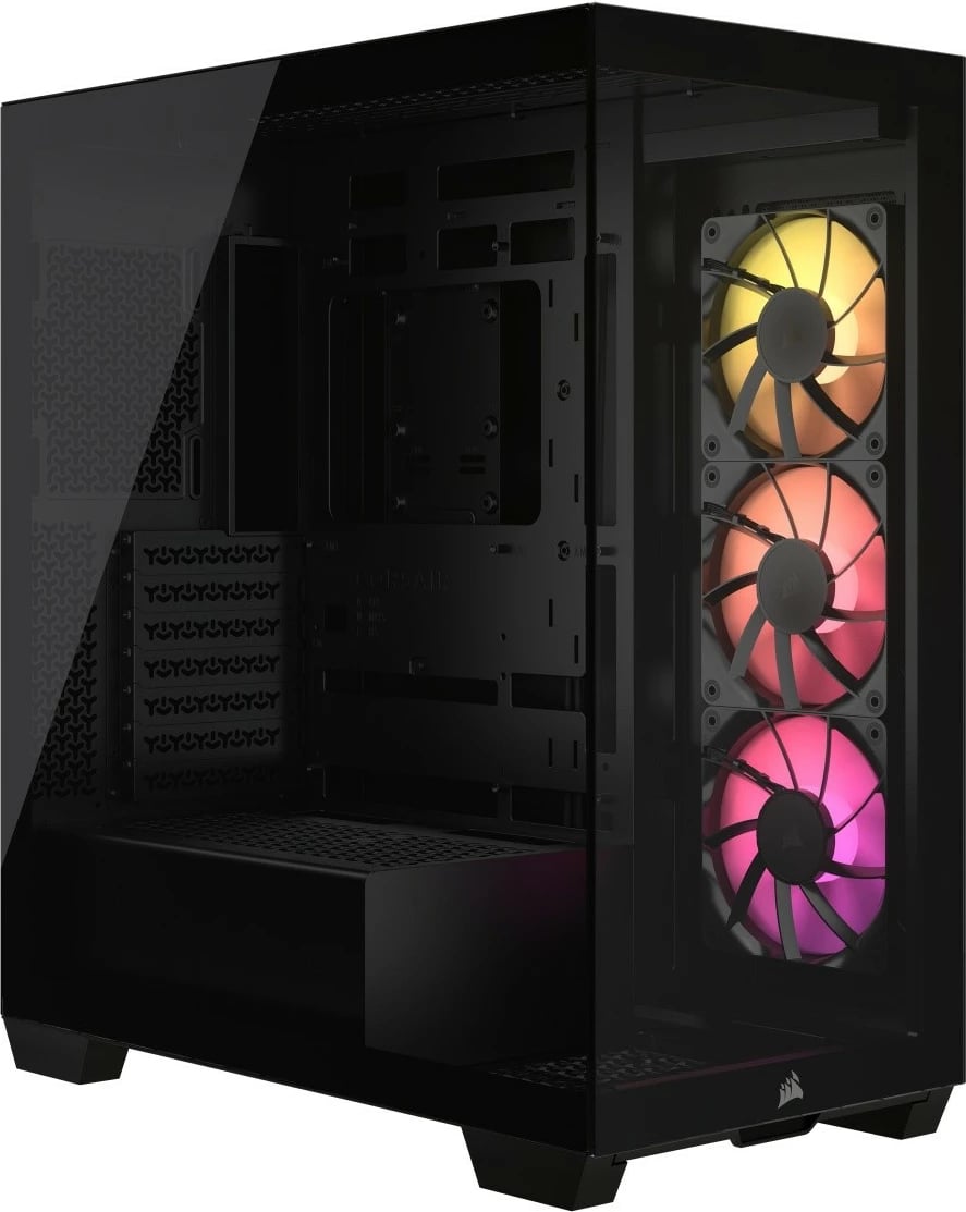 Kasë Corsair 3500X ICUE LINK RGB TG, Midi Tower, e zezë