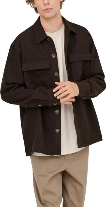 Këmishë Only & Sons për meshkuj, kafe