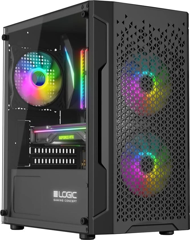 Kasë LOGIC ARAMIS ARGB Mini USB 3.0, e zeza