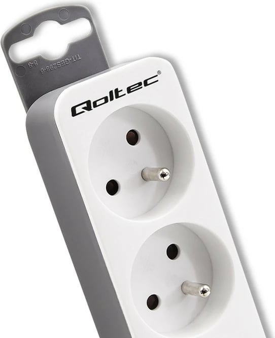 Kasë Qoltec 50288 me 4 dalje, 1.8m, Bardhë-Gri